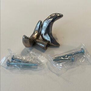 Silver Crescent Moon Drawer Knobs